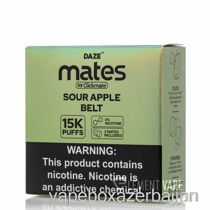 Vape Azerbaijan 7 Daze Mate Pods Sour Apple Belt